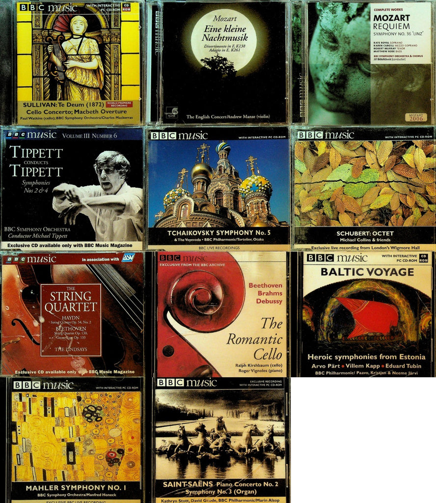BBC Music Classical Lot of 11 CDs Mozart Tchaikovsky Schubert Beethoven0