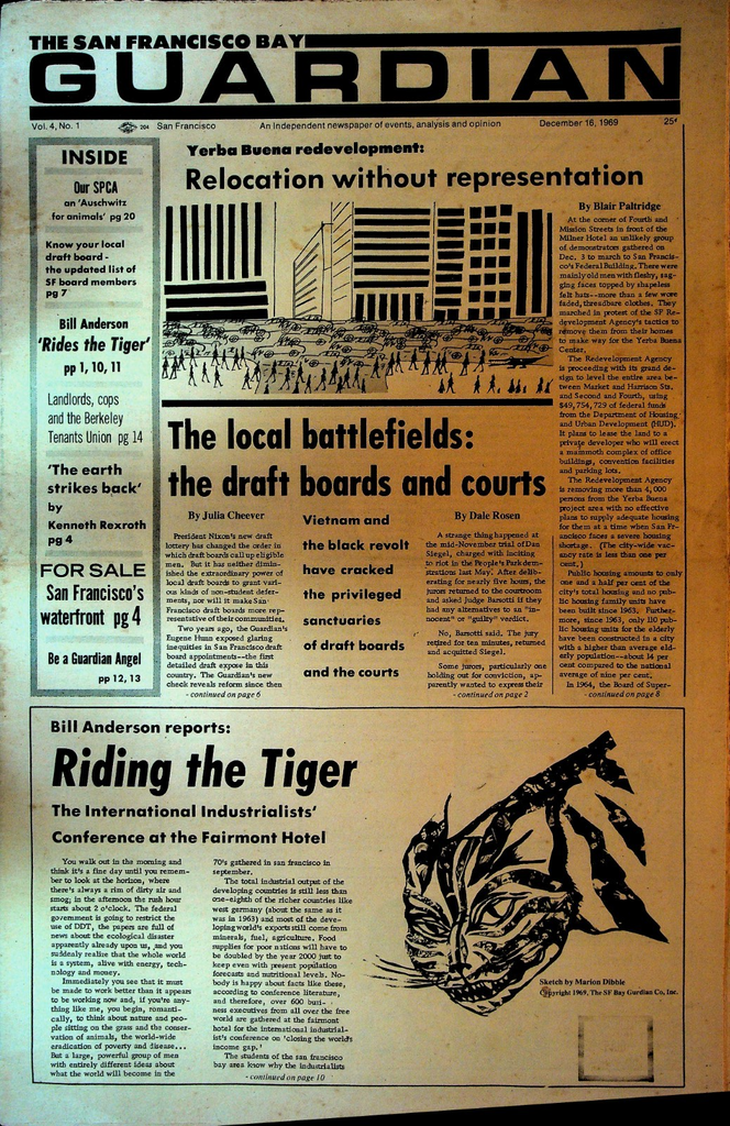 San Francisco Bay Guardian December 16 1969 Yerba Buena Project Tiffany Jones0