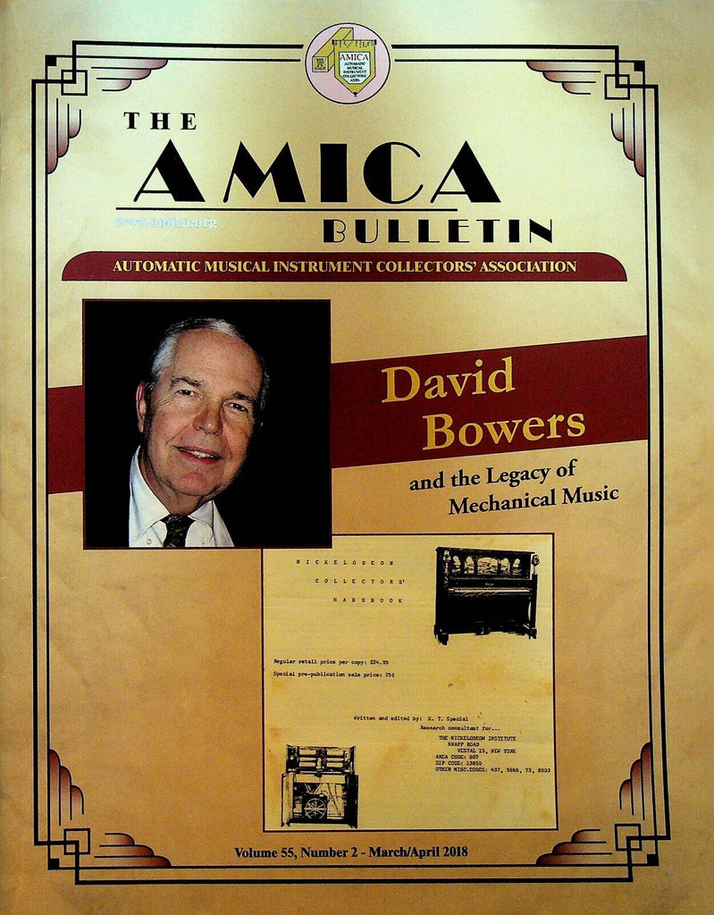 Amica Bulletin March 2018 David Bowers James P Johnson Pianos & Climate Control