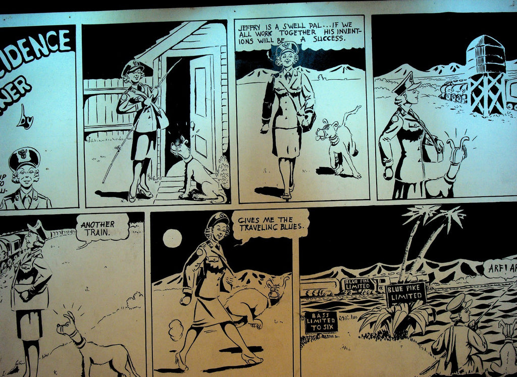Coincident Corner Original Comic Strip Art Duke Krozel Trains Traveling0
