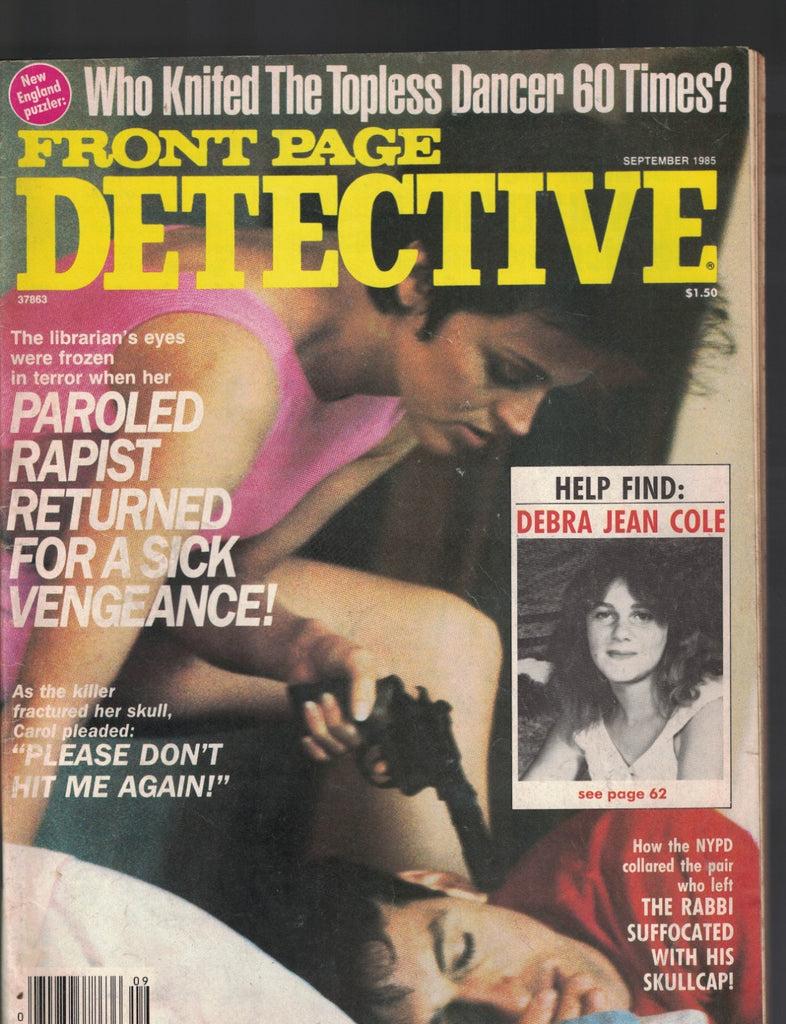 Front Page Detective Magazine September 1985 Debra Jean Cole Frank Woodruff0