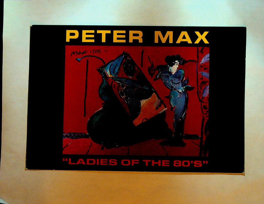 Peter Max Ladies of the 80's Hanson Art Galleries Card Lady on Red Flowing Vase0