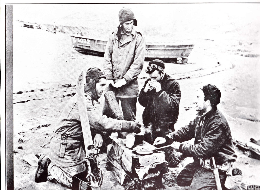 Sailors Eating on Attu Island Holtz Bay Area WWII Dispatch Photo News Service0