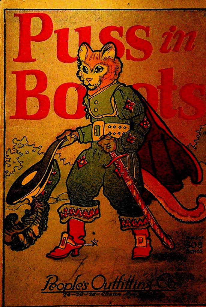 Puss in Boots 1922 Children's Book Premium People's Outfitters Rochester NY0