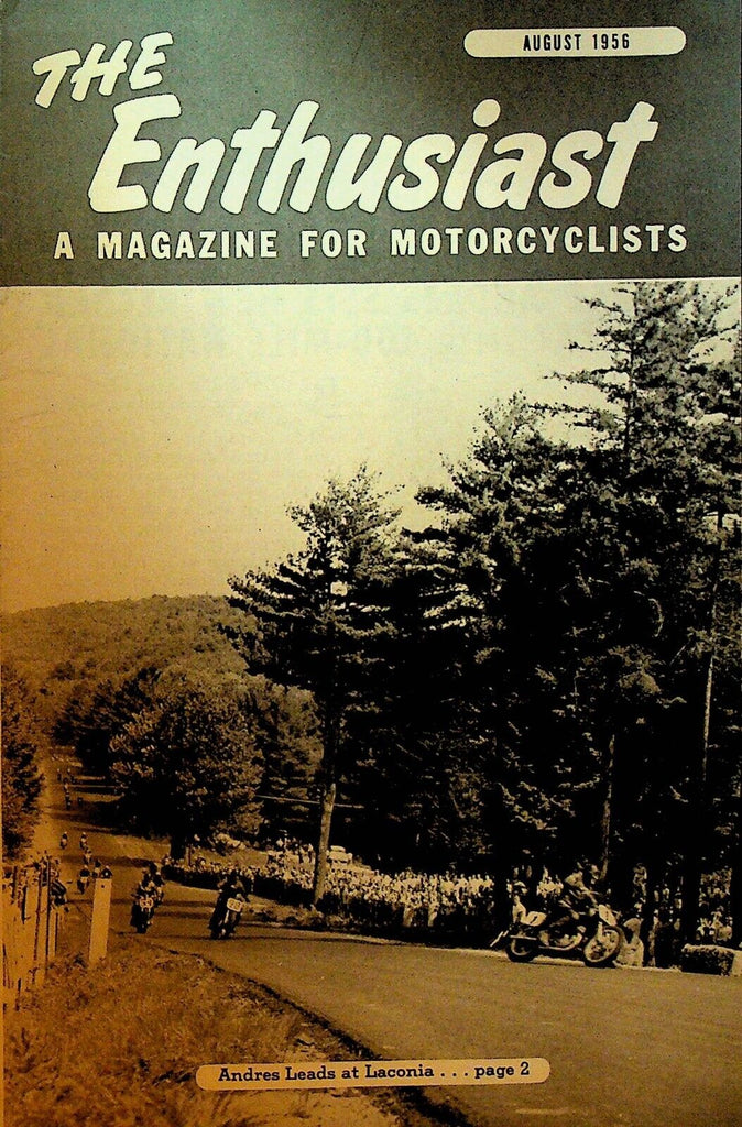 Harley Davidson Enthusiast Magazine Motorcycles August 1956 Brad Andres