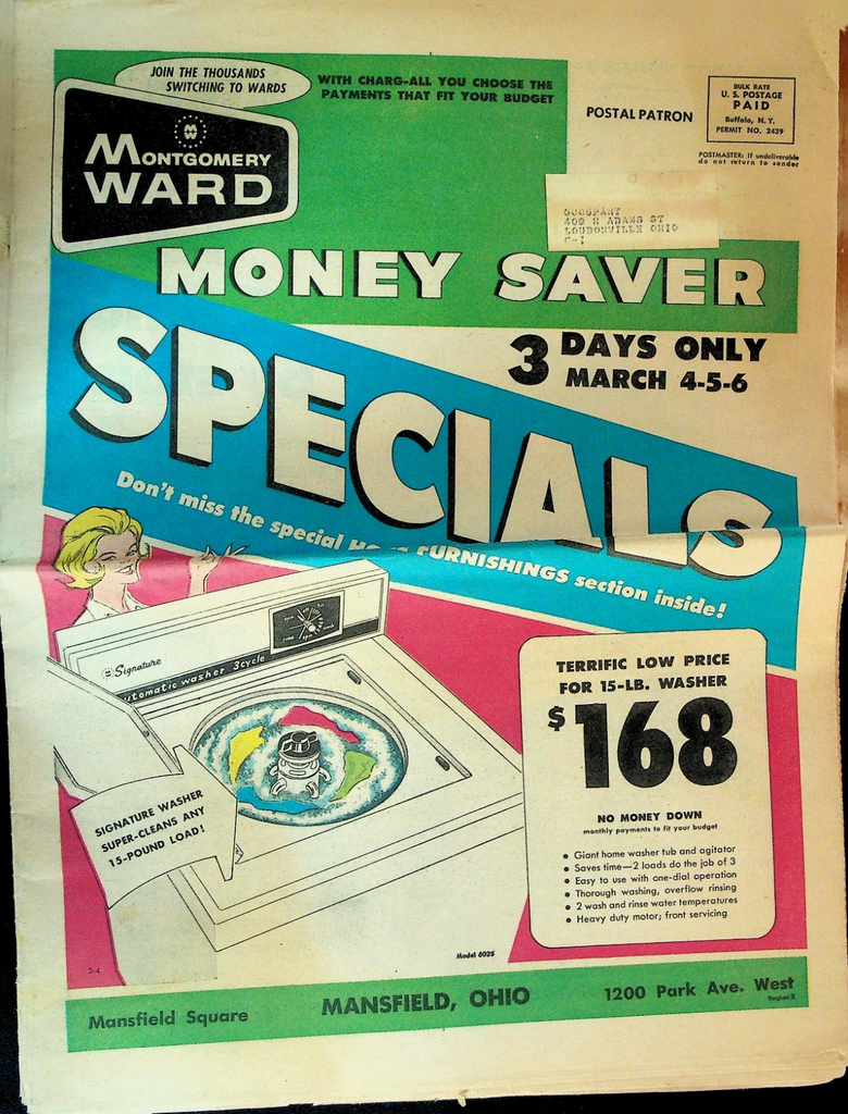 Montgomery Ward Advertising Circular 1960s 24 pp March Mansfield Ohio0