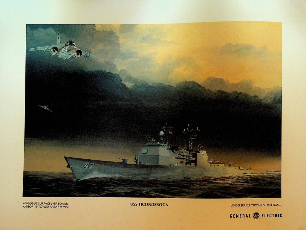 USS Ticonderoga Print General Electric Undersea Electronics Program