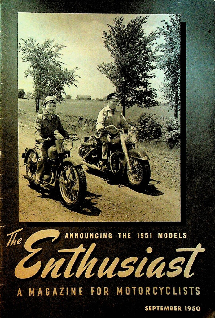 Harley Davidson Enthusiast Magazine Motorcycles November 1950 New Models