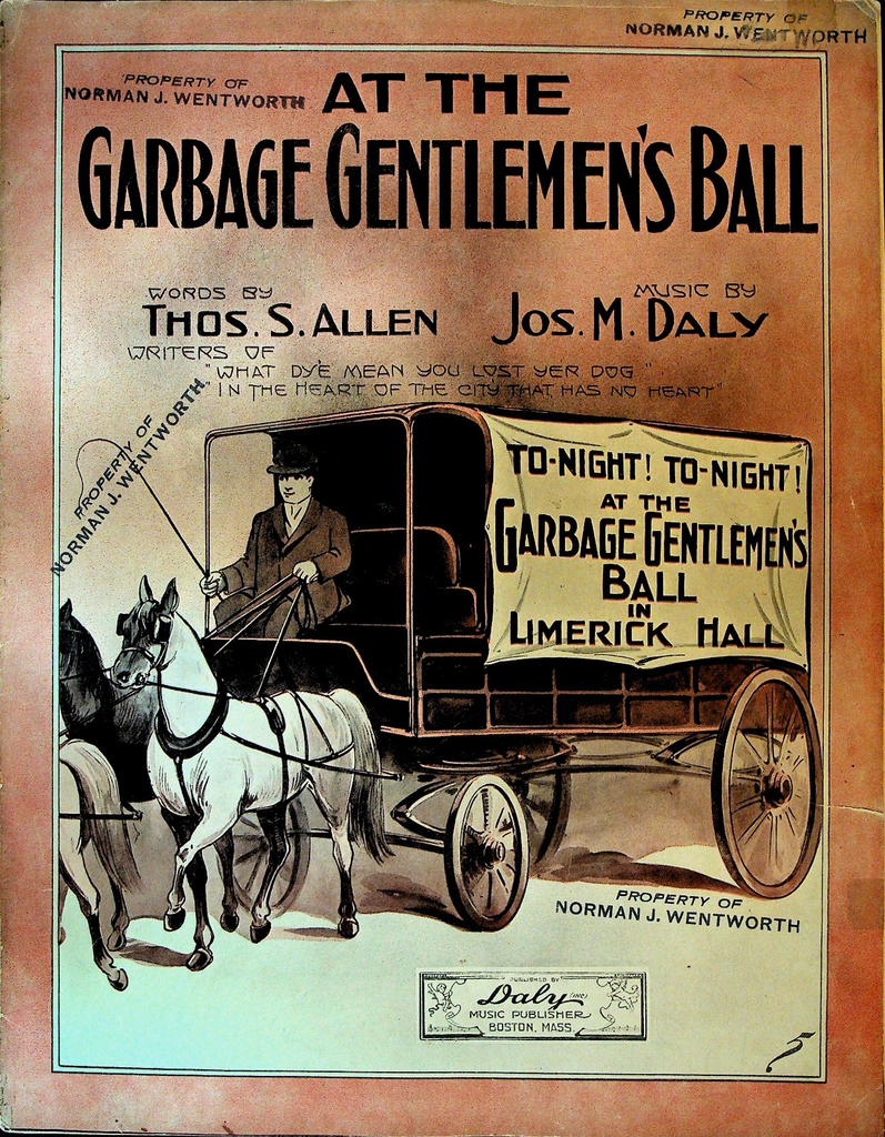 At the Garbage Gentlemen's Ball Sheet Music 1914 Thomas S Allen Joseph M Daly0