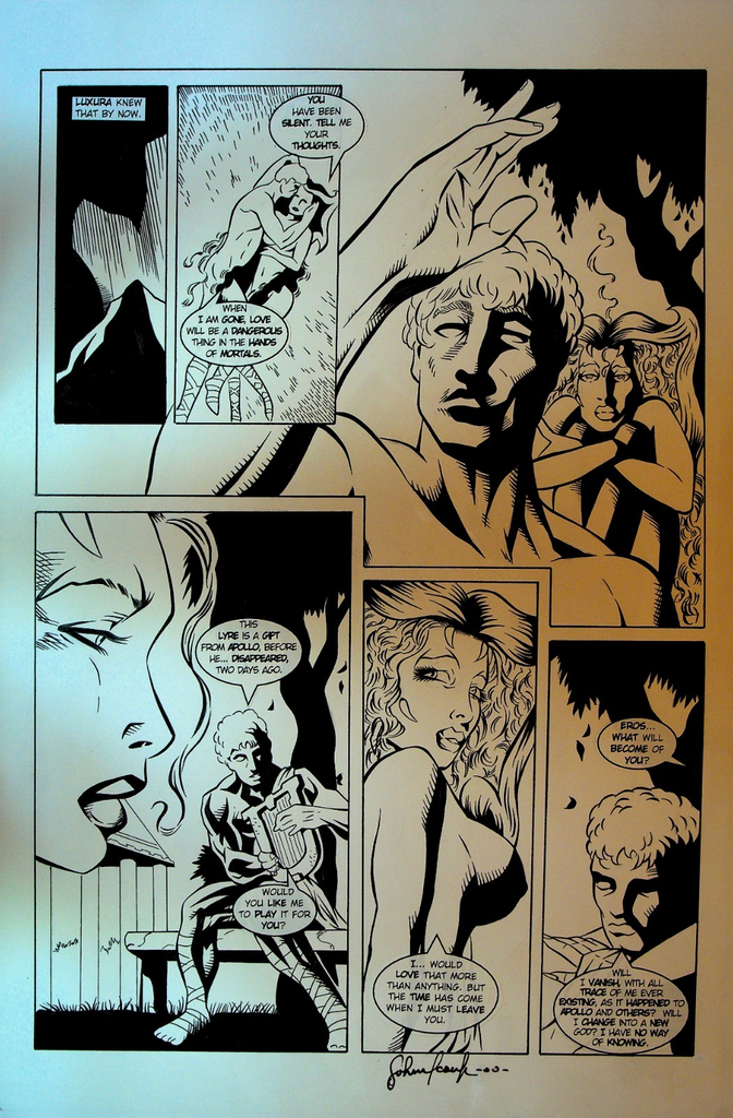 Vamperotica 48 Original Comic Art Page 9 Love's Last Night John Wycough0