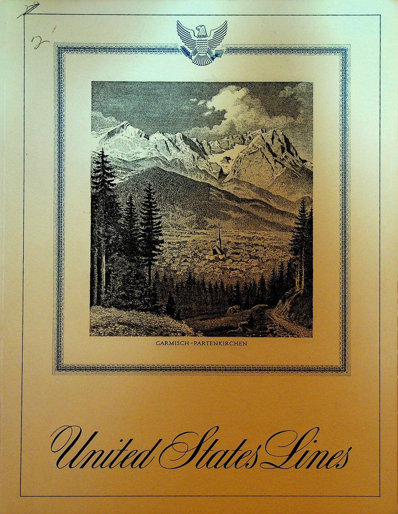 SS United States Line Lunch Menu July 24 19600