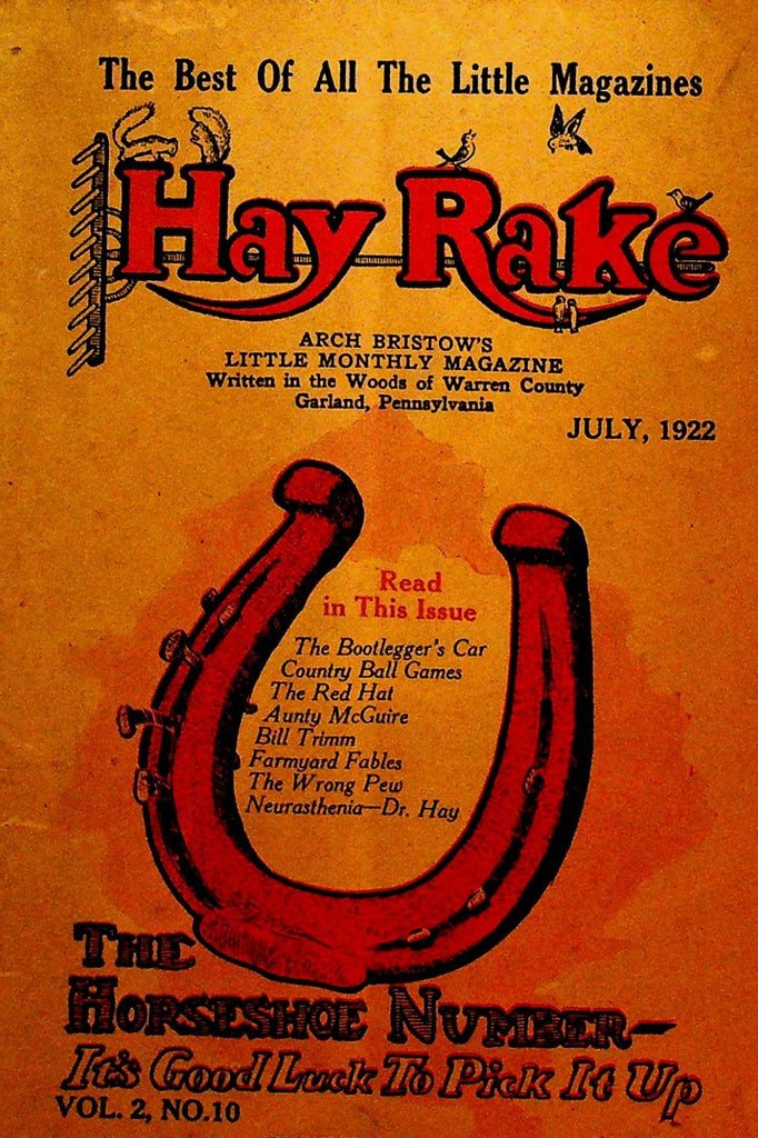 Hay Rake Arch Bristow's Little Monthly Magazine July 1922 Garland Pa0
