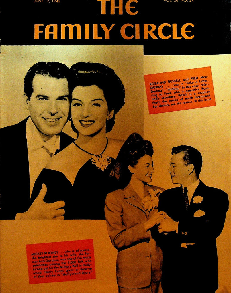 The Family Circle June 12 1942 Fred MacMurray Mickey Rooney Rosalind Russell0