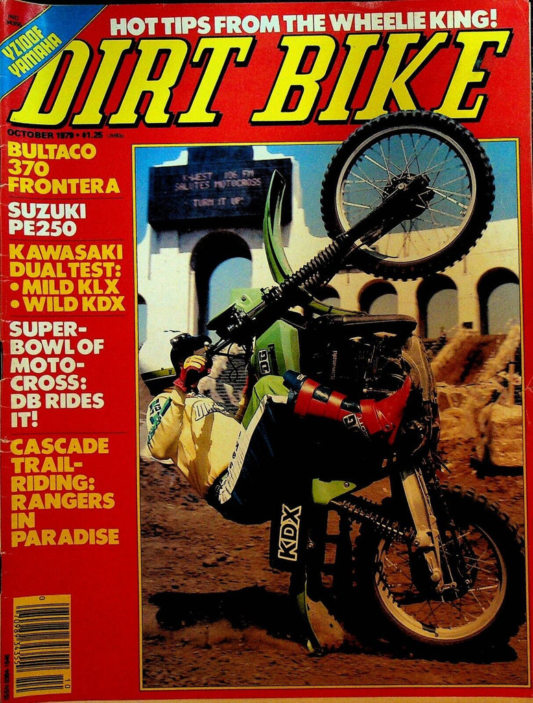 Dirt Bike Magazine October 1979 Doug Domokos Suzuki Yamaha Kawasaki