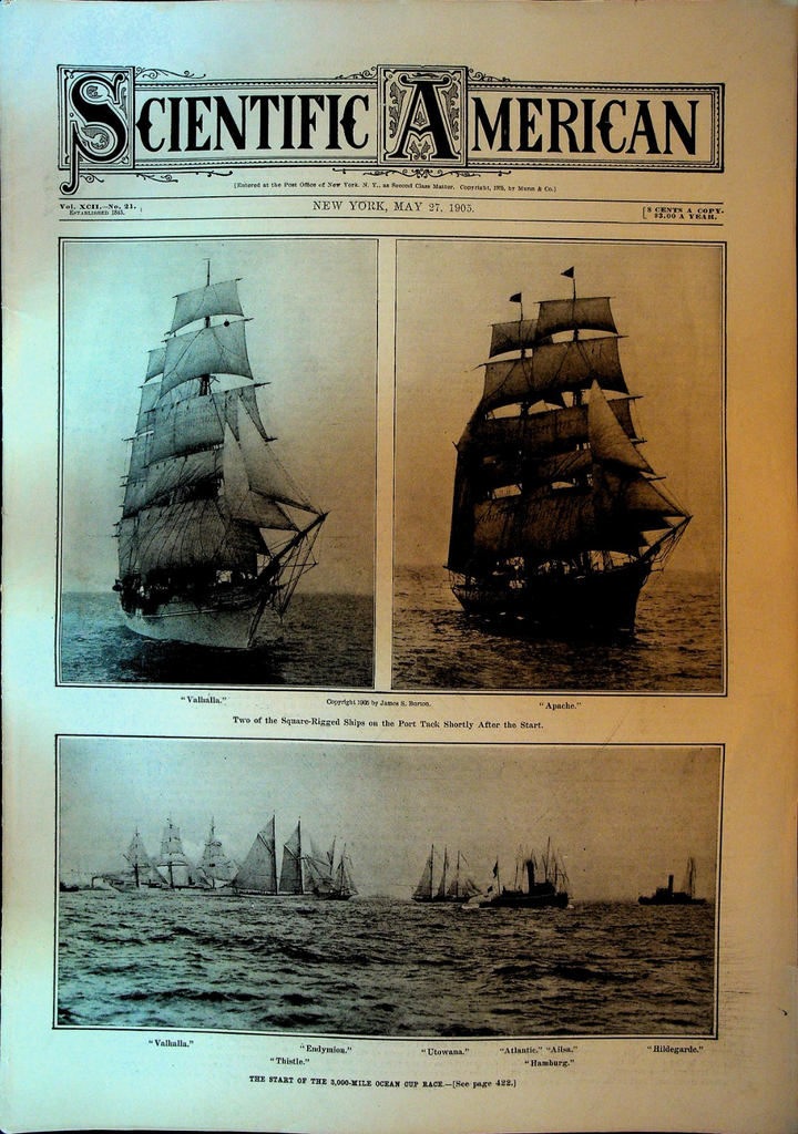 Scientific American May 27 1905 Oregon Locomotive Kaiser's Yacht Cup0