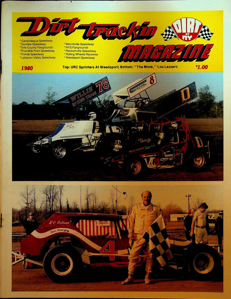 Dirt Trackin Magazine 1980 The Monk Lou Lazzaro Weedsport Sprinters0