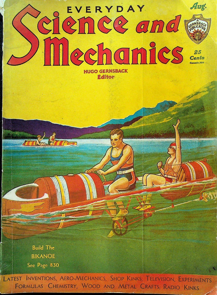 Everyday Science and Mechanics August 1932 Hugo Gernsback Frank R Paul0