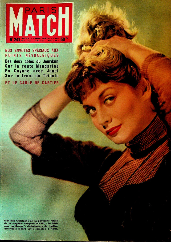 Paris Match October 31 1953 Francoise Christophe Vietnam Utrillo Lugano Race0