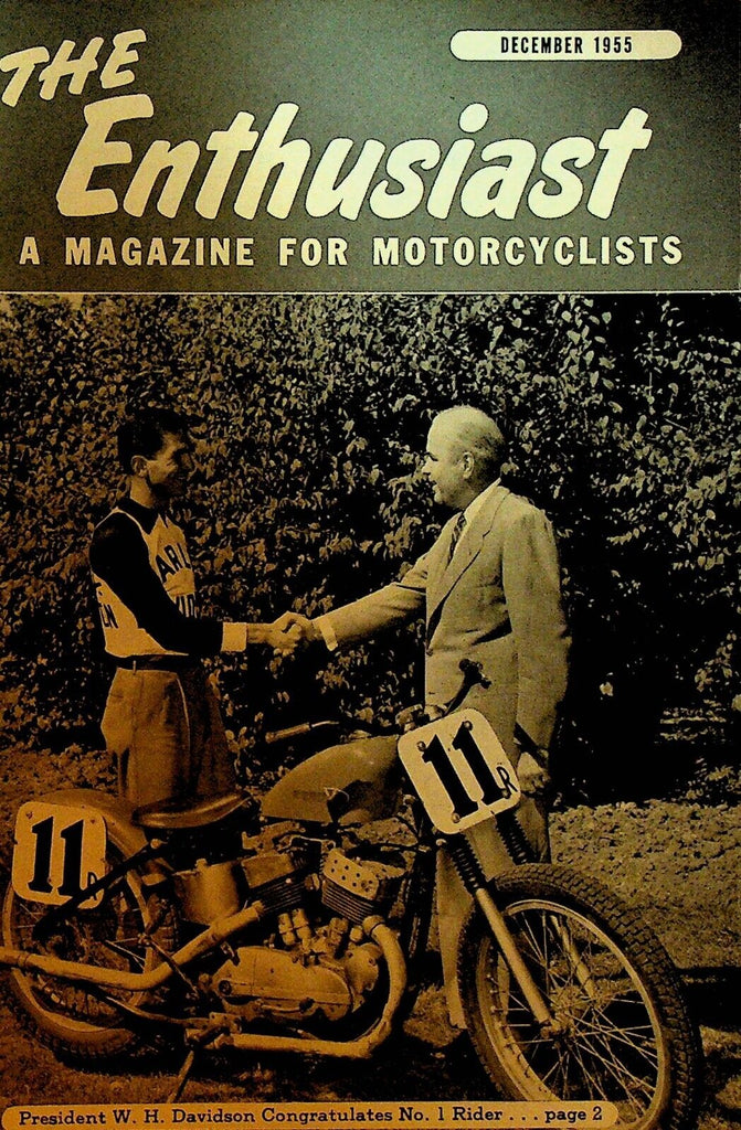 Harley Davidson Enthusiast Magazine Motorcycles December 1955 Brad Andres