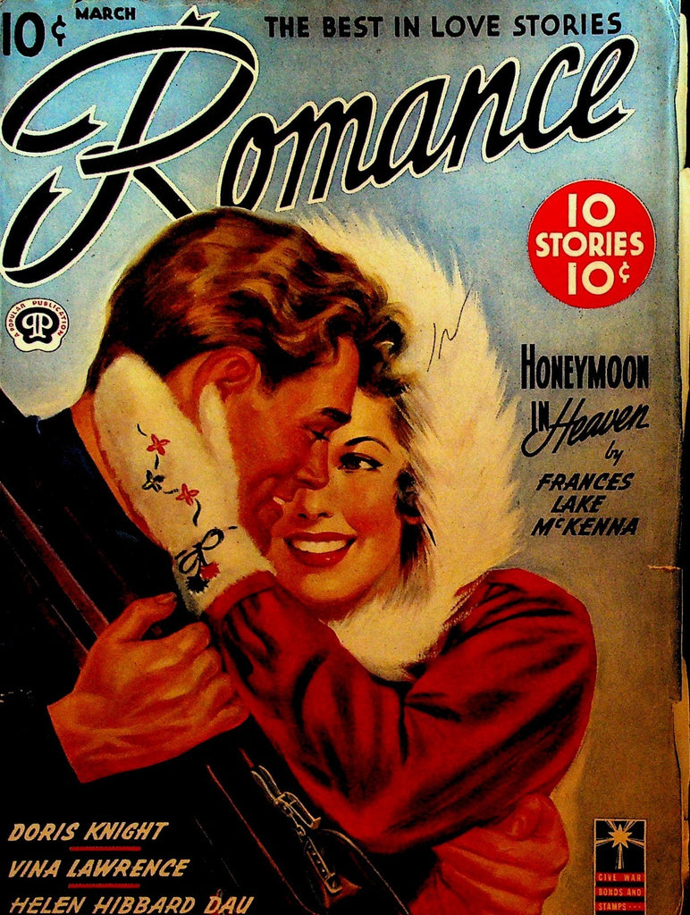 Romance Pulp March 1943 Frances Lake McKenna Doris Knight Vina Lawrence0