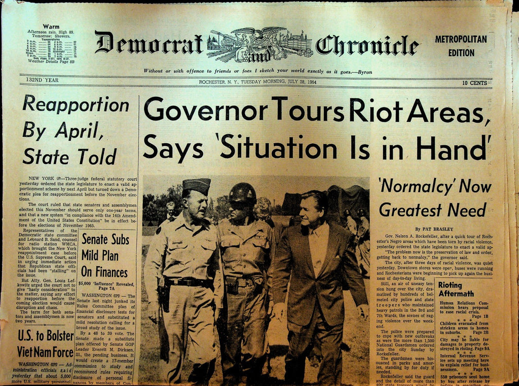 Rochester Democrat & Chronicle July 28 1964 Race Riots Civil Rights0