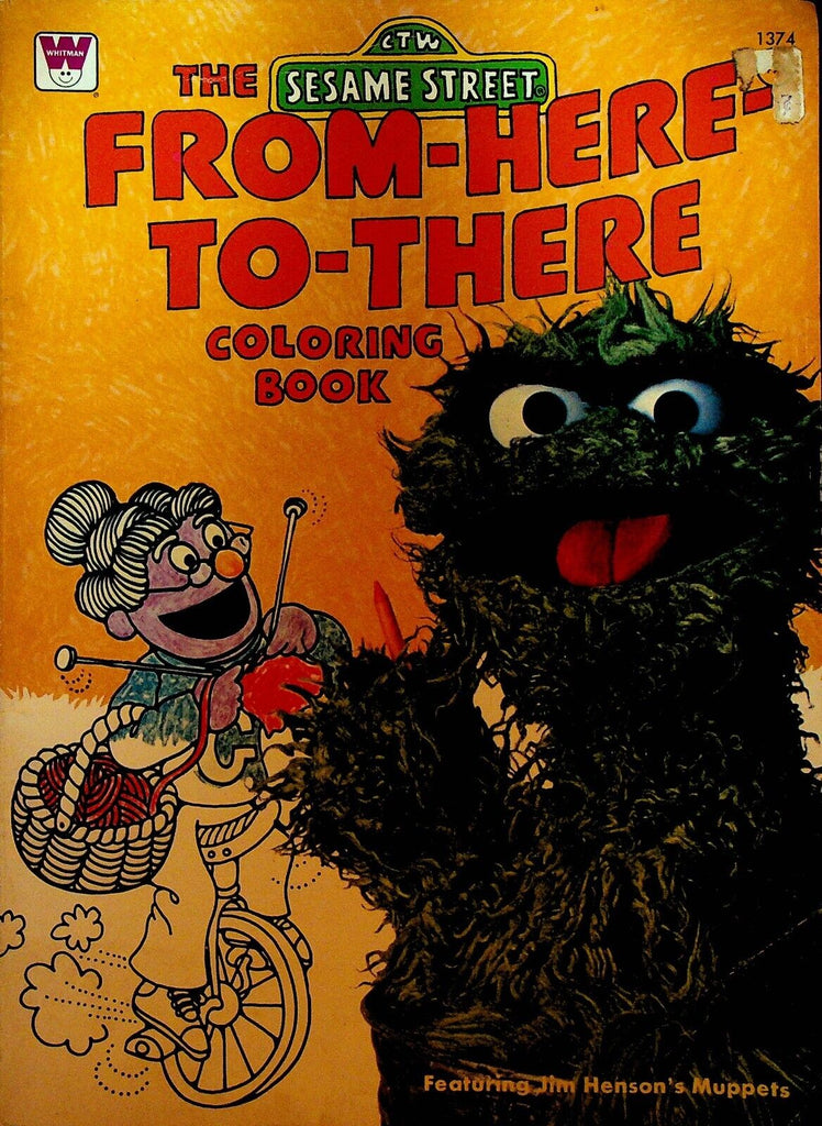 Sesame Street The From Here to There Coloring Book 1977 Tom Cooke