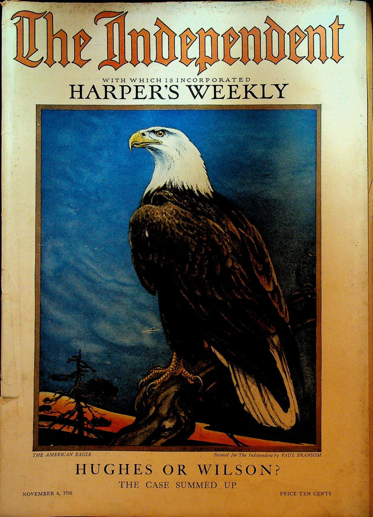 The Independent Magazine November 6 1916 WWI Eagle Patriotic Cover Clerget Mime0