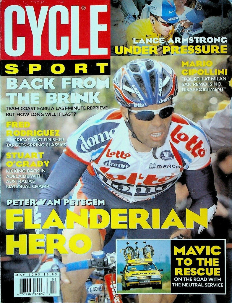 Cycle Sport Magazine May 2003 Lance Armstrong Mario Cipollini Stuart O'Grady0