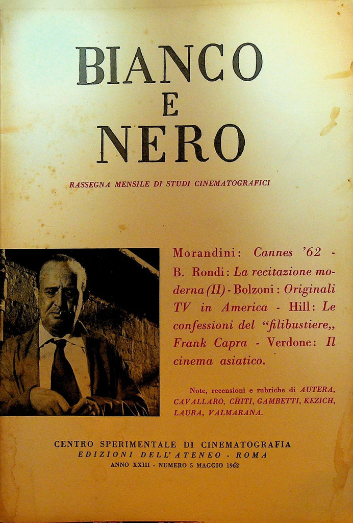 Bianco e Nero Magazine May 1962 Frank Capra Benito Mussolini0