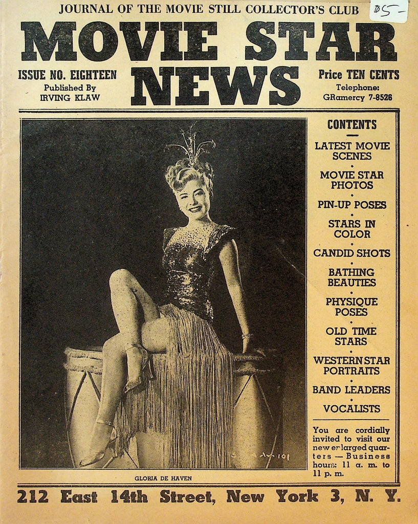 Movie Star News #18 1945 Irving Klaw Gloria de Haven0