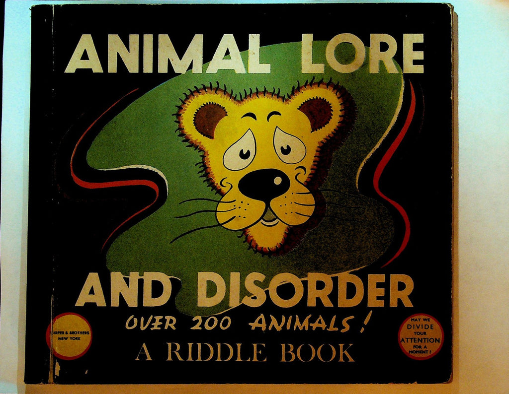 Animal Lore and Disorder a Riddle Book 1948 Harper & Brothers0