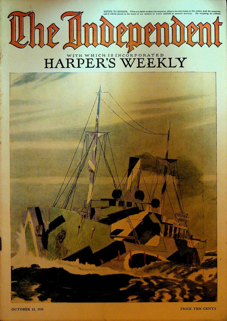 The Independent Magazine October 12 1918 WWI Liberty Bonds Hamilton Holt0