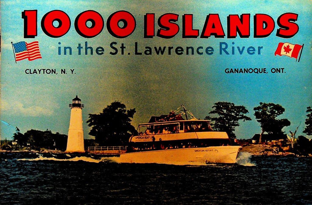 1000 Islands in the St Lawrence River Booklet 1960s Clayton NY Gananoque Ontario0