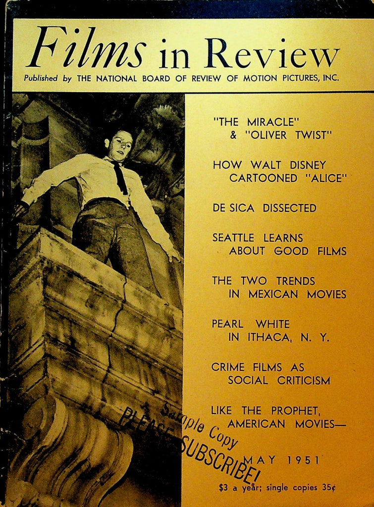Films in Review May 1951 Walt Disney Alice in Wonderland Ithaca NY0