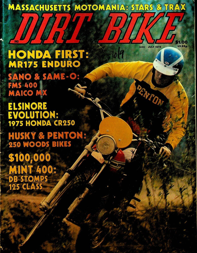 Dirt Bike Magazine July 1975 Honda MR175 Elsinore CR250M1 Maico 400MX
