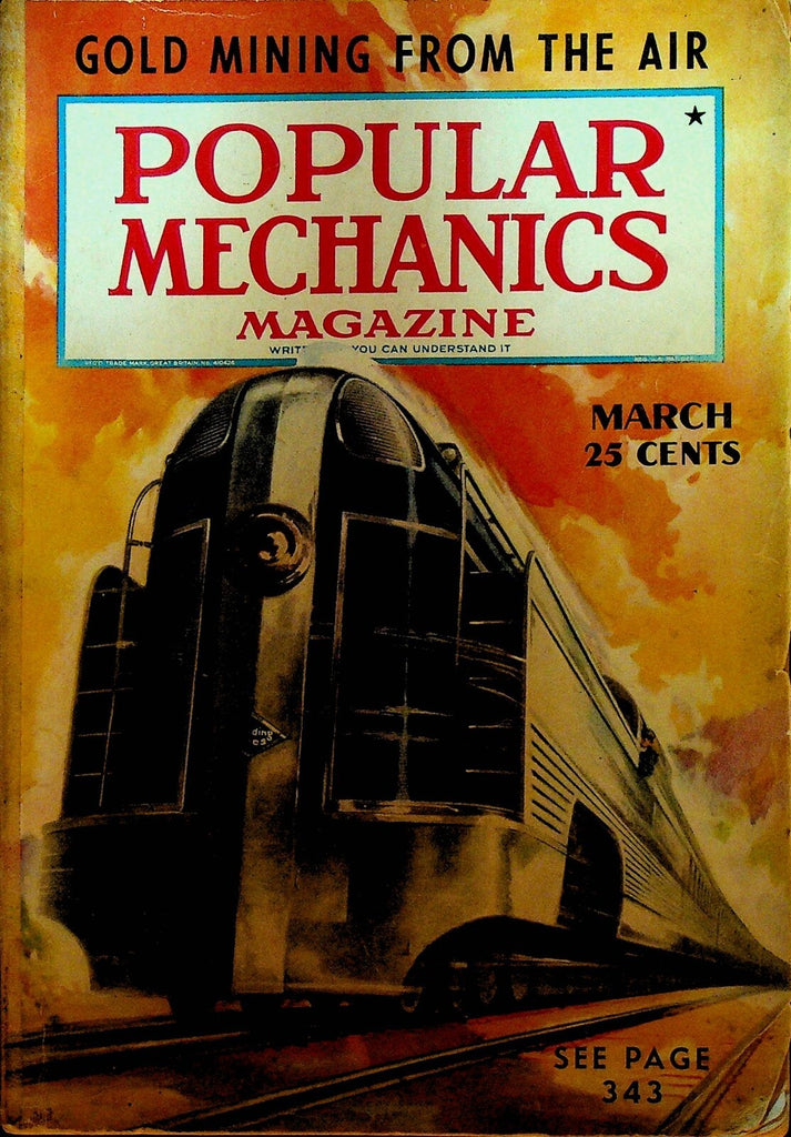 Popular Mechanics Magazine March 1938 Railroad Train Gold Mining0