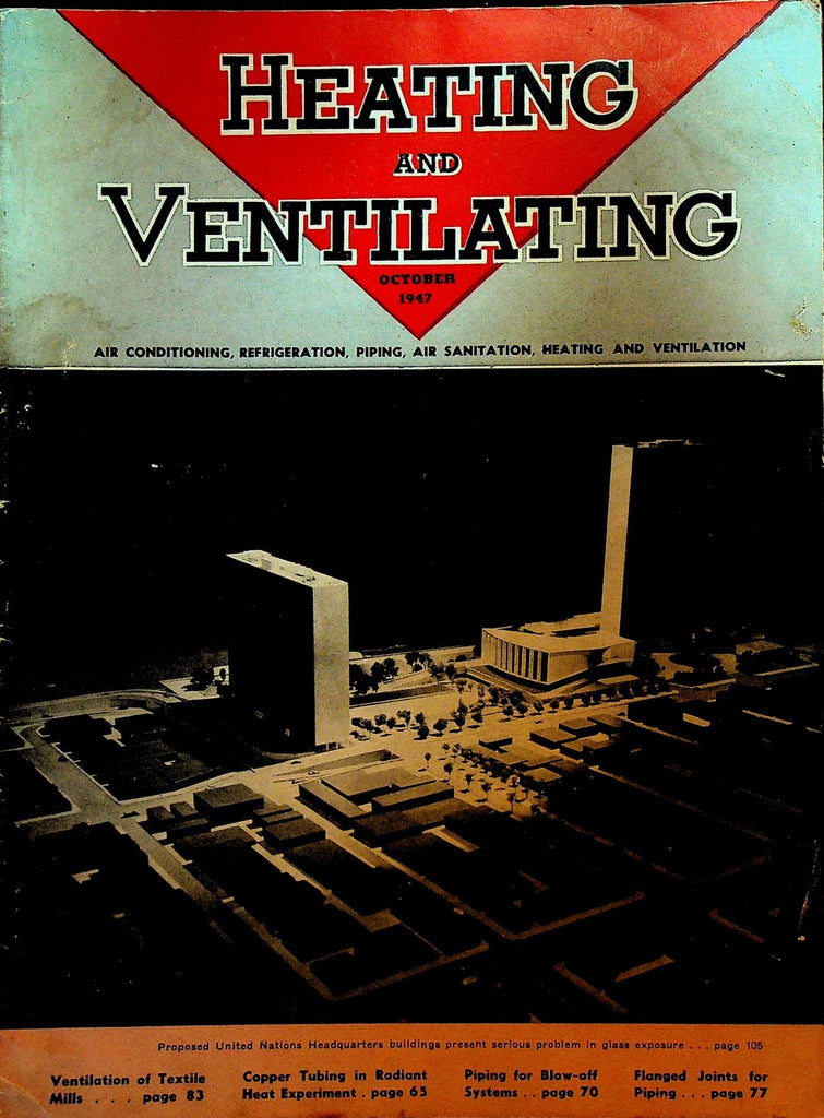 Heating & Ventilating Magazine October 1947 United Nations Building0