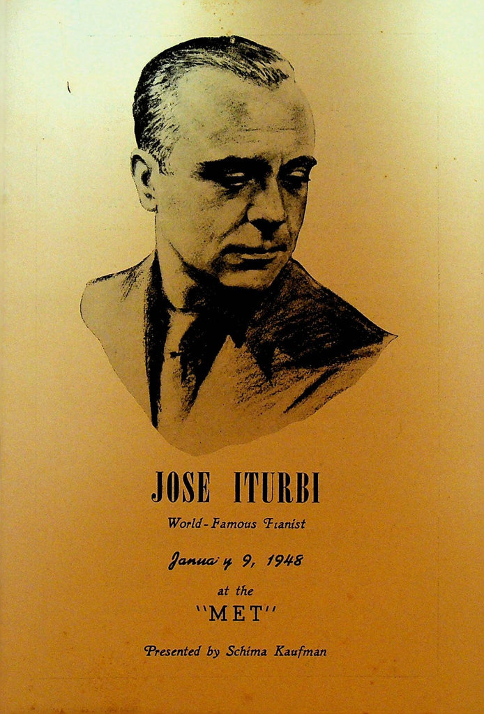 Jose Iturbi World Famous Pianist Program January 9 19480