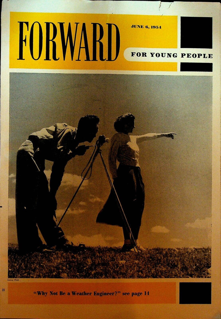 Forward for Young People Magazine June 6 1954 Weather Engineer Seth Harmon