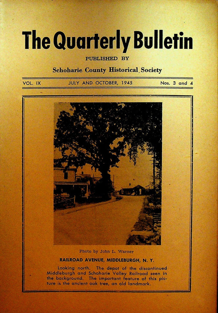 Schoharie County Historical Society Bulletin NY July 1945 Middleburgh0