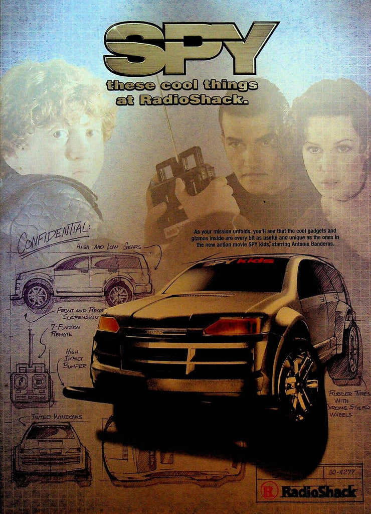 Spy Kids Radio Shack Brochure Poster Antonio Banderas 2001