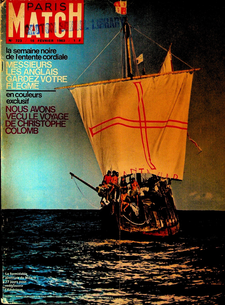 Paris Match February 16 1963 Annie Famose Christopher Columbus Trip0