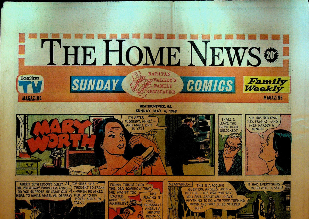 The Home News Sunday Comics New Brunswick NJ May 4 1969 Peanuts Mary Worth0
