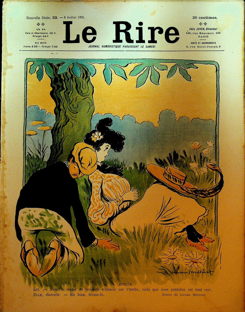 La Rire French Humor Magazine New Series #22 July 4 19030