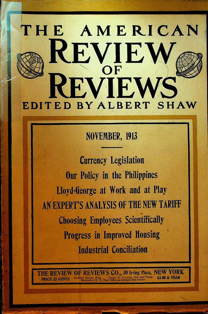 American Review of Reviews November 1913 Philippines Theodore Roosevelt