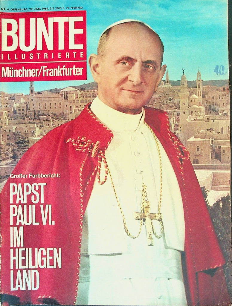 Bunte Illustrierte January 22 1964 Pope Paul VI Liz Taylor Jackie Kennedy