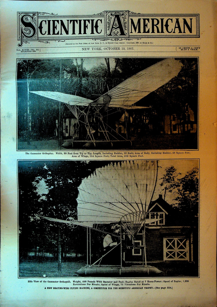 Scientific American October 12 1907 Wing Flying Machine War Cars0