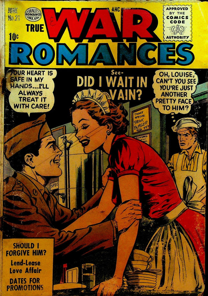 True War Romances 21 Quality Comics 1955 Silver Age Romance Comic0