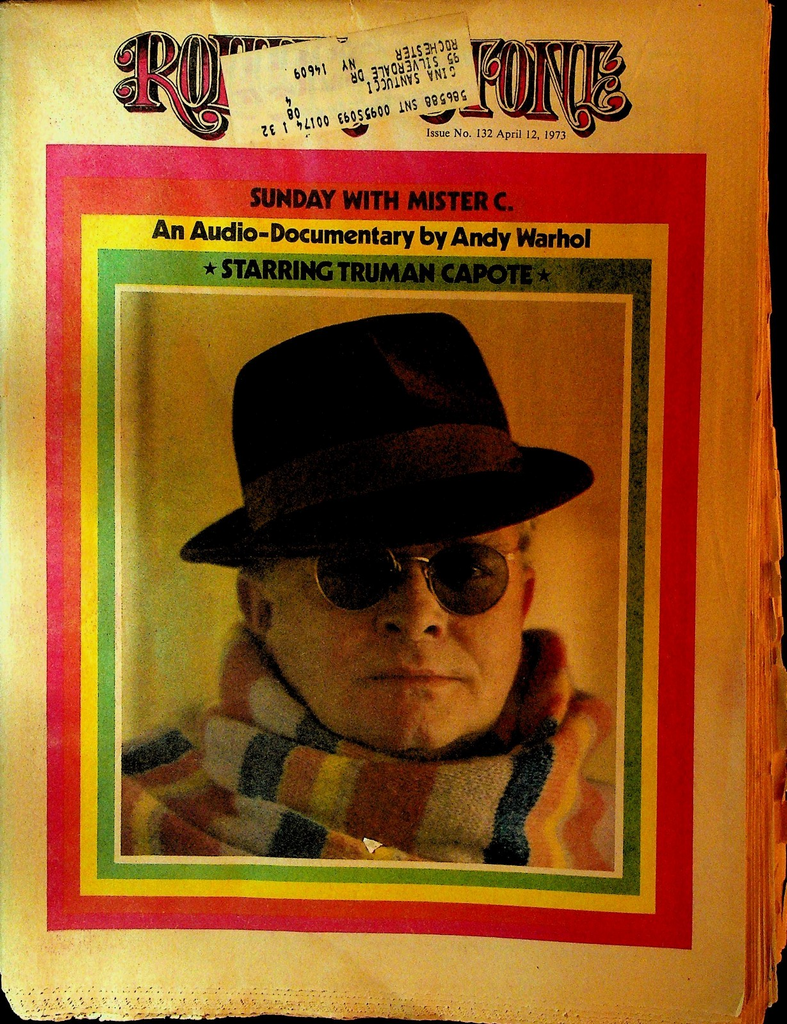 Rolling Stone 132 April 12 1973 Truman Capote Andy Warhol Claudia Lennear0