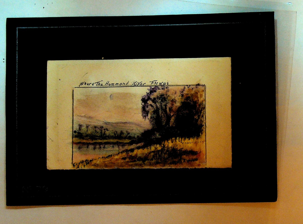 EP Cliff New Brunswick Ca Artist Watercolor Painting ca 1910 Hammond River0